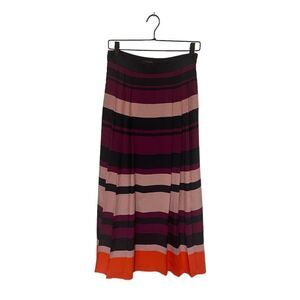 Ann Taylor | Horizontal Stripe Pleated Skirt